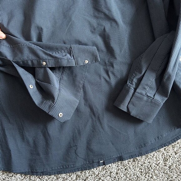 ArcTeryx KASLO Mens XL Plaid Long Sleeve Shirt With Zipper Pocket Blue - Picture 3 of 11